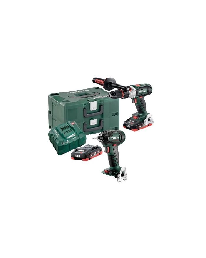 Metabo 18v 8ah LIHDBrushless Impact Drill Impact Driver Cordless Combo Kit In Metaloc Cases BD