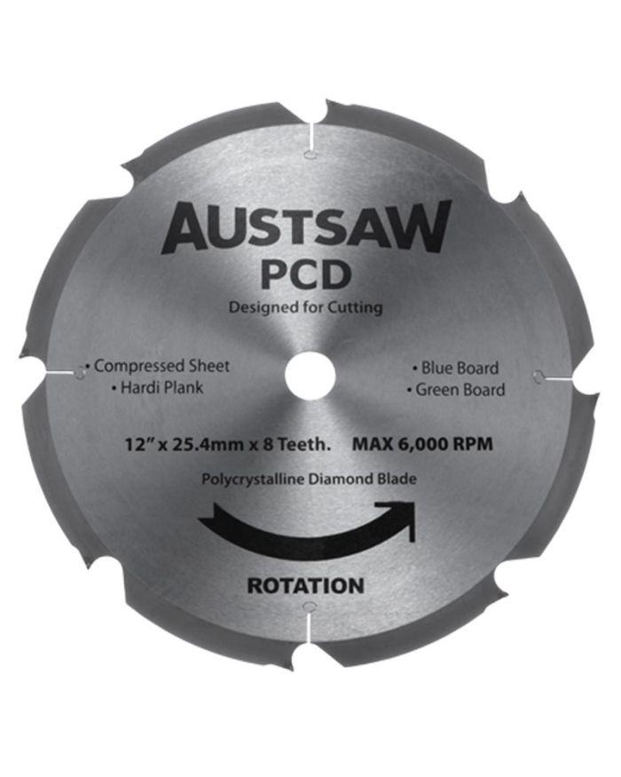AUSTSAW 300mm (12in) Polycrystalline Diamond Blade - 25.4mm AUSTSAW 300mm (12in) Polycrystalline Diamond Blade - 25.4mm