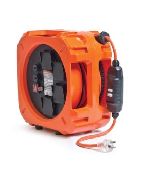 JAMEC PEM Retractable Power Cable Reel - 4 Outlet board with RCD
