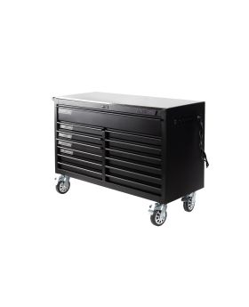 KA BOXES 52" Widebody Roller Cabinet With Stainless Steel Work Surface & Power/USB Outlets-13Drawer