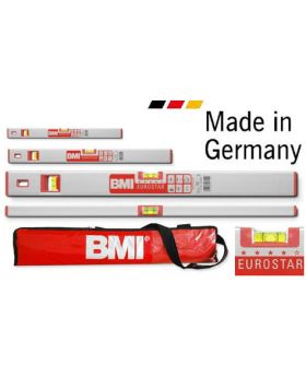 BMI Eurostar 4pce Spirit Level Combo Kit (40,80,120cm) w/Bag