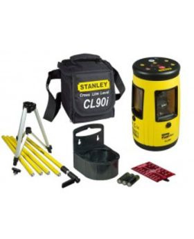 Stanley 1.77.124 Cross Line Laser Level Combo Kit With Tripod, Detector/Reciever & Pole