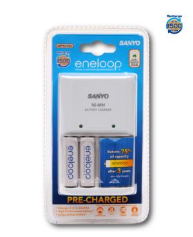 SANYO ENELOOP AA Battery & Charger Combo Kit NCMQN04A20A4