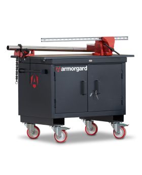 ARMORGARD Mobile Tuffbench MobileJobsite Tool Box With Timber Bench Top-BH1270MW