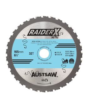 AUST SAW RaiderX Metal Blade 165mm x 20 x 32T