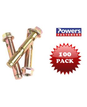 POWERS FASTENERS HEX DYNABOLT MASONRY ANCHOR-12X100MM 100PACK HS12100