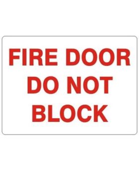 FIRE DOOR DO NOT BLOCK SIGN 35ESAV