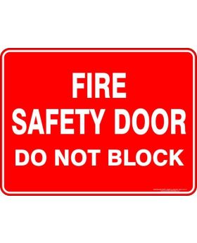 FIRE DOOR DO NOT BLOCK SIGN 35EP