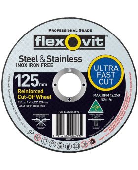 FLEXOVIT 125mm 5" 1.6mm Ultra Fast Cut Metal Cutting Disc  66252841598