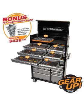 GEARWRENCH 234 PC COMBINATION TOOL KIT + 42" TOOL CHEST & TROLLEY 89927