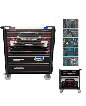 HAZET Tools Workshop Trolley With HDFI Tool Kit-Limited Edition Porsche Motorsports