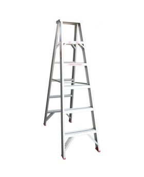 INDALEX Double Sided Aluminium Step Ladder-Tradesman Series- 1.8m 135kg Rated