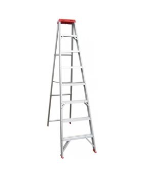 INDALEX Single Sided Aluminium Step Ladder-Tradesman Series-2.4m 120kg Rated