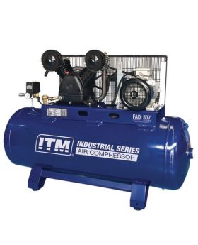 ITM Air Belt Drive 3Phase 5.5hp Stationary Compressor With 200Ltr Tank-FAD 507 L/PM- TM353-55200
