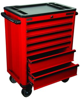 KC Tools  7 Drawer Roller Cabinet-Red-A22112R