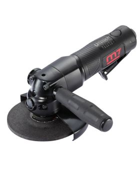 M7 Air Angle Grinder 100MM, Extra Heavy Duty, 1.3HP, Safety Lever Throttle With Side Handle, Spindle Size 3/8" - 24TPI