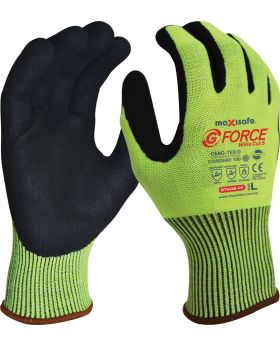 MAXISAFE G-Force Hi-Vis Cut D Cut Resistant Gloves