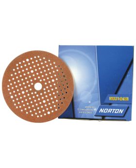 NORTON 150mm A275 Series Multi Air Hole Velcro Speed Grip No-Fil Sanding Disc-100pck/320g 63642560568