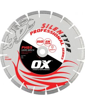 OX Professional PHBS 14" 350mm Silent Diamond Blade - Hard Brick OXPHBS14