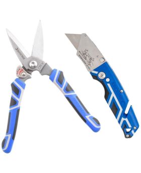 Kincrome Industrial Scissors & Folding Utility Knife Combo