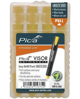 PICA VISOR Permanent  Refill -- Pack of 4 - Yellow