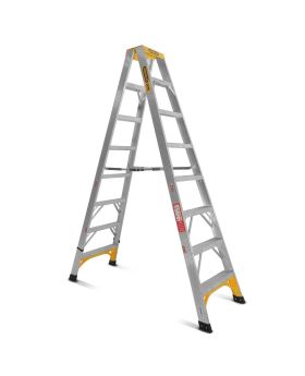 GORILLA Aluminium Double Sided Industrial Ladder 8-Step 2.4m 150kg - SM008-I