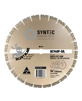SYNTEC Segmented Silent Diamond Blade For Cordless Quick Cut Demo Saws-14"/355mm