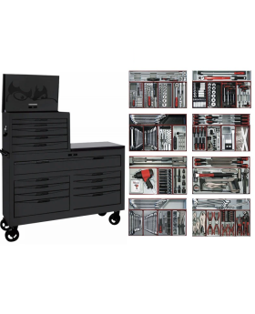 Teng Tools Tool Kit in  53" Widebody Roller Cabinet With Work Bench Top-543PCS