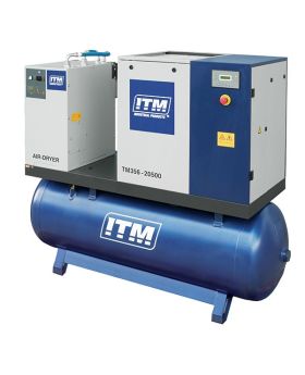 ITM AIR COMPRESSOR ROTARY SCREW WITH DRYER, 3 PHASE, 20HP, 500LTR, FAD 1980 - TM356-20500