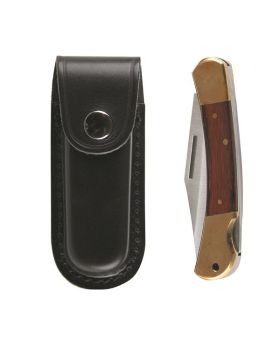 TELEDO SK5 - STOCK KNIFE - SINGLE BLADE WITH LEATHER POUCH 225MM