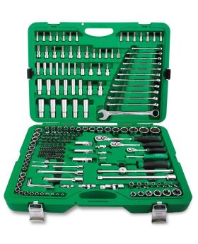 TOPTUL Tools 216Pce 1/4", 3/8" & 1/2"  Metric Socket Wrench Set Tool Kit -TOPGCAI216R -ATD