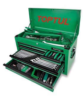 TOPTUL Tools 120Pce Mechanical Tool Set 6 Drawer Tool Chest -GCBZ120A