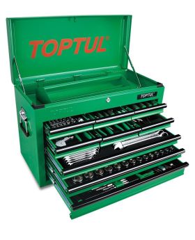 TOPTUL Tools 186Pce Mechanical Tool Set 9 Drawer Tool Chest -GCBZ186A