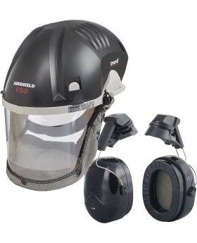 TREND Airshield Pro Respirator  Face Shield Mask & Defender Ear Muff Combo Pack