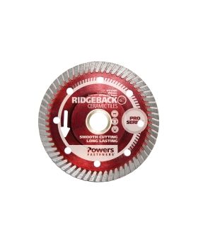 ICCONS POWERS RIDGEBACK Diamond Blade Ceramic Tiles - Porcelain Thin Turbo - 100mm ptt100