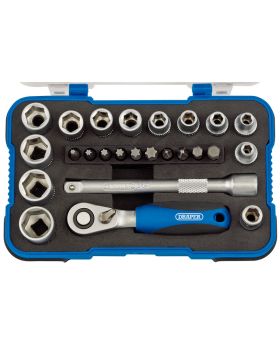 Draper Tools 1/4 Sq. Dr. Metric Socket Set (25 Piece) DRA16354