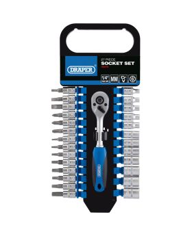 Draper Tools 1/4 Sq. Dr. Metric Socket Set (27 Piece) DRA16370