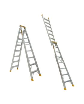 GORILLA Dual purpose (double sided) 2.4-4.5m (8-15ft) Aluminium 180kg Heavy Duty Industrial DM008-HD