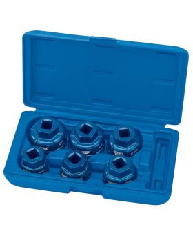 Draper Tools 1/2 sq. dr. Oil Filter Cap Socket Set (6 piece) DRA22491