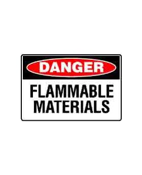DANGER FLAMMABLE MATERIALS SIGN 23DP