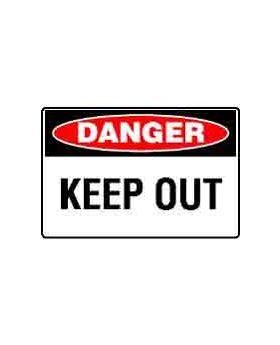 DANGER KEEP OUT SIGN 24DP