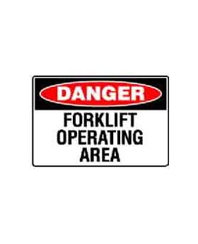 DANGER FORKLIFT OPERATING AREA SIGN 25DMC