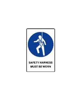 SAFETY HARNESS MUST BE WORN SIGN 111MMC