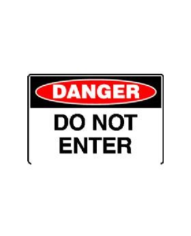DO NOT ENTER SIGN 124DP