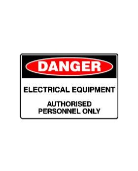 ELECTRICAL EQUIPMENT AUTHORISED PERSONNEL ONLY SIGN 212DSAV