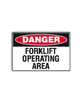 FORKLIFT OPERATING AREA SIGN 25DMC