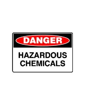 HAZARDOUS CHEMICALS SIGN 158DP