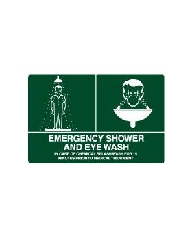 EMERGENCY SHOWER AND EYE WASH SIGN 120EP