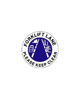 FORKLIFT LANE PLEASE KEEP CLEAR SIGN SF3-A