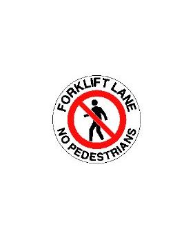 FORKLIFT LANE NO PEDESTRIANS SIGN SF5-A